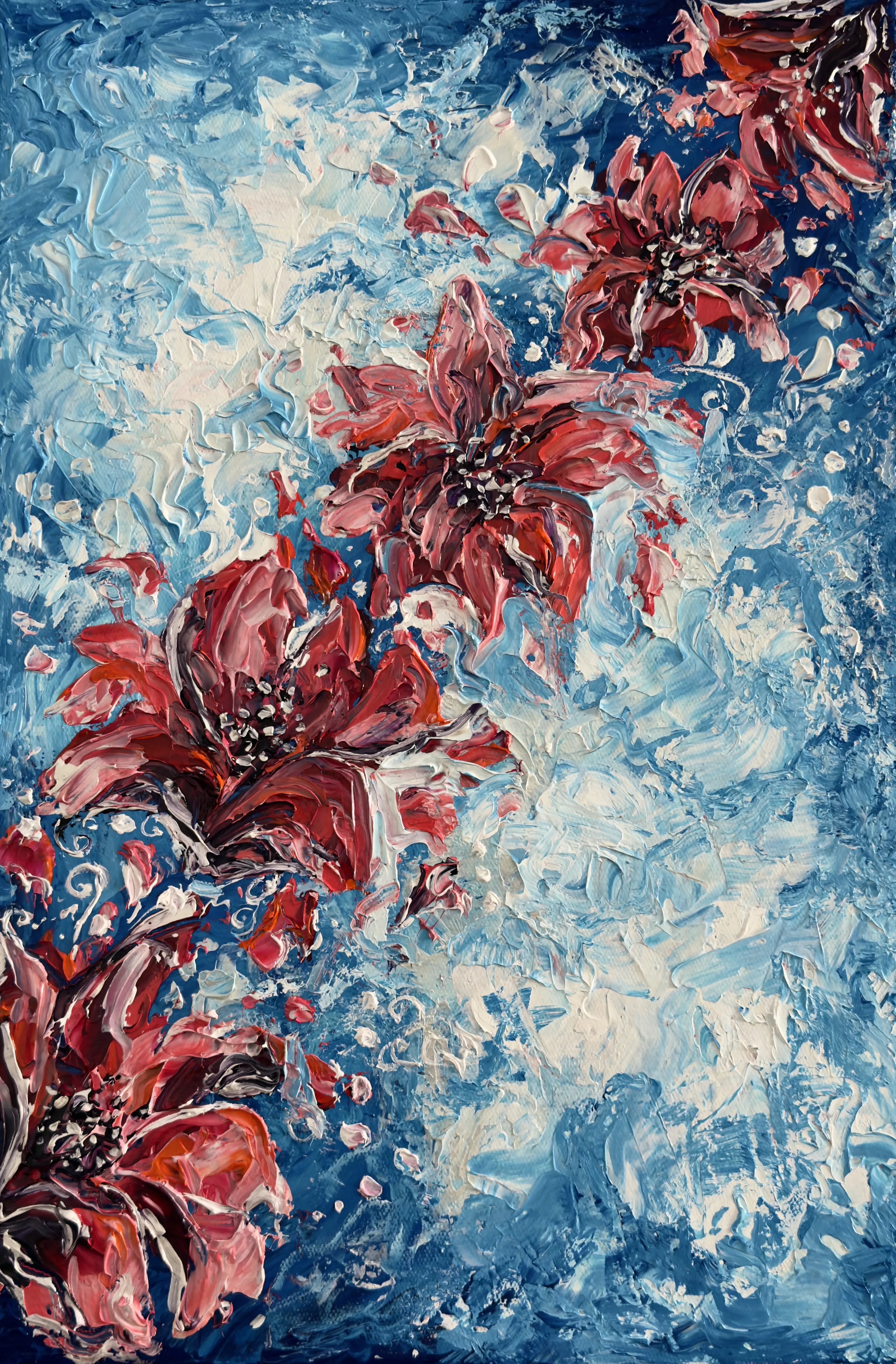 Bild von Luftigkeit von Elena Adele Dmitrenko, Größe: 60 x 40 cm, hergestellt aus Acryl-Impasto auf Leinwand, Malerei Medium, aus Polen, Teil der Magic Garden Serie, zum Preis von $1180