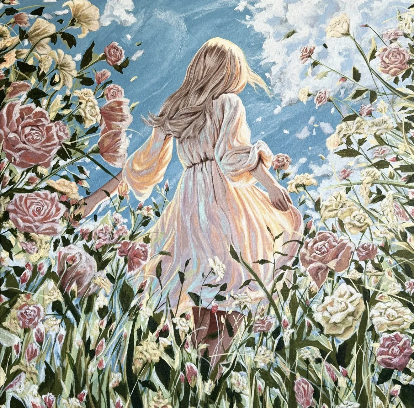 Bild von Neue Horizonte von Elena Adele Dmitrenko, Größe: 48 x 48 in, hergestellt aus Acryl auf Leinwand, Malerei Medium, aus Polen, Teil der Forever Moments Serie, zum Preis von $5200