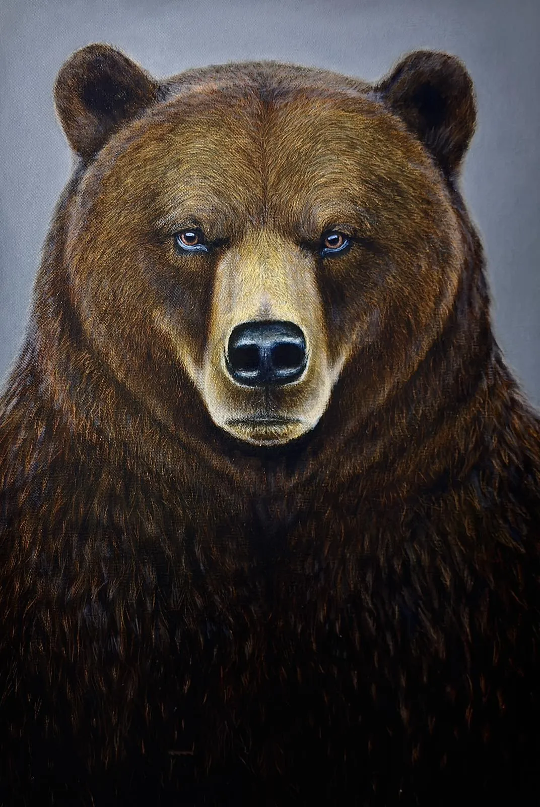 Obraz Grizzly Bear autorstwa Elena Adele Dmitrenko, rozmiar: 24 x 36 inches, 60 x 90 cm, medium Malarstwo, część serii Zwierzęta, cena: $3200