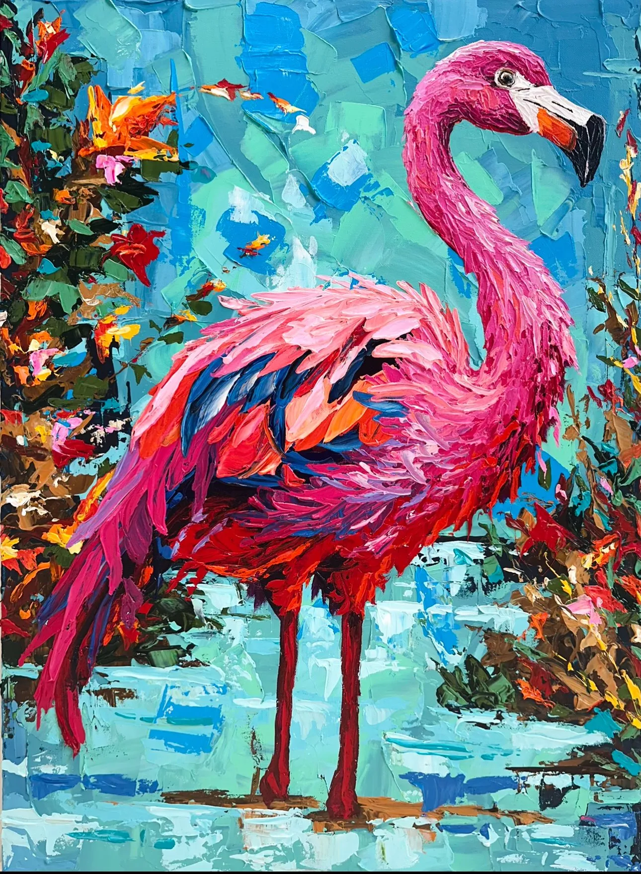 Imagen de Pink Flamingo de Elena Adele Dmitrenko, parte de la serie Florida Style