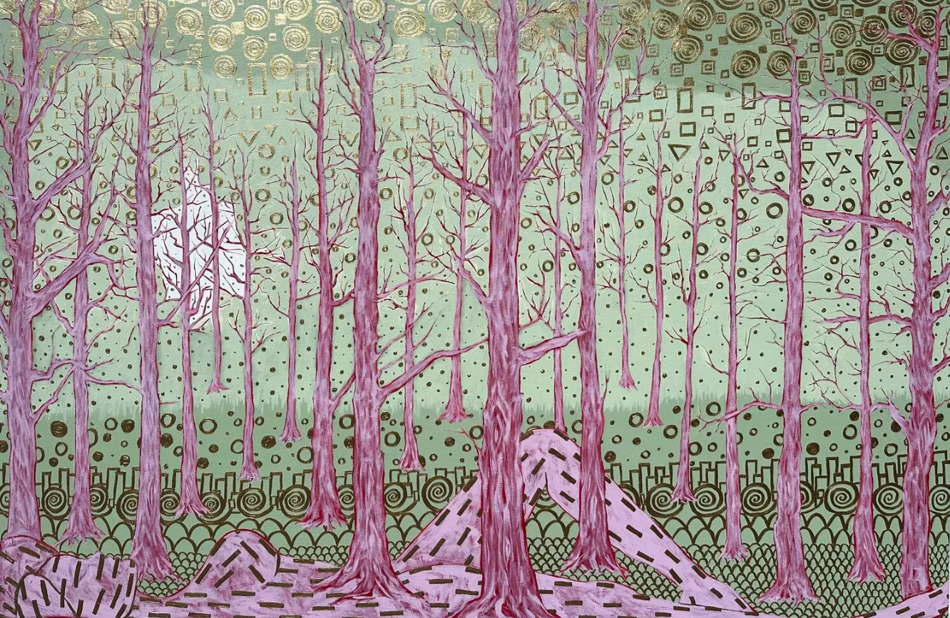 Obraz Połączone autorstwa Elena Adele Dmitrenko, rozmiar: 42 x 64 inches, 107 x 163 cm, wykonany z akryl na płótnie, część serii Wolność, cena: $4200