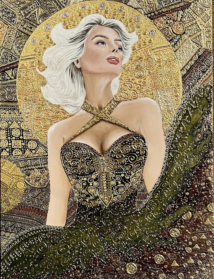 Image of In My Golden Dreams by Elena Adele Dmitrenko, part of the Golden Lady's series, priced at $12000